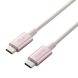 ELECOM MPA-CCPS10PNPN �X�}�z�E�^�u���b�g�pUSB�P�[�u��/ USB(C-C)/ �����ϋv/ USB Power Delivery�Ή�/ �F�ؕi/ 1.0m/ �s���N�y�݌ɖڈ�:�����񂹁z
