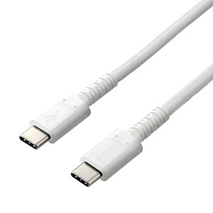 ELECOM MPA-CCS20PNWH �X�}�z�E�^�u���b�g�pUSB�P�[�u��/ USB(C-C)/ ���ϋv/ USB Power Delivery�Ή�/ �F�ؕi/ 2.0m/ �z���C�g�y�݌ɖڈ�:�����񂹁z