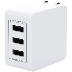 IEebN OWL-ACU348AS-WH AC[d/ USB[d/ ő4.8A/ 3|[g/ RpNg/ y/ SmartIC/ iPhoneAiPadAX}[gtHA^ubgPCAoCobe[AM^oR/ zCgy݌