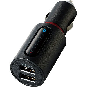 �y���������zELECOM LAT-FMBT04BK FM�g�����X�~�b�^�[/ Bluetooth/ USB2�|�[�g�t/ 3.4A/ ���܂����[�d/ 4�`�����l��/ �u���b�N�y�݌ɖڈ�:�����񂹁z