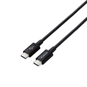 ELECOM MPA-CCYS12NBK USB Type-C to USB Type-C�P�[�u��/ USB Power Delivery�Ή�/ ���炩�ϋv/ 1.2m/ �u���b�N�y�݌ɖڈ�:�����񂹁z