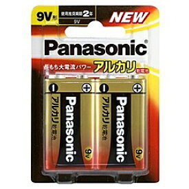 【在庫目安:あり】Panasonic 6LR61XJ/2B アルカリ乾電池 9V形 2本ブリスターパック