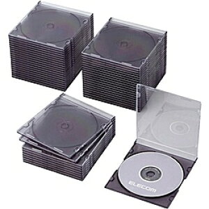 ELECOM CCD-JSCS50CBK Blu-ray/ DVD/ CD�X�����v���P�[�X/ 1�����[/ 50�p�b�N/ �N���A�u���b�N�y�݌ɖڈ�:�����񂹁z