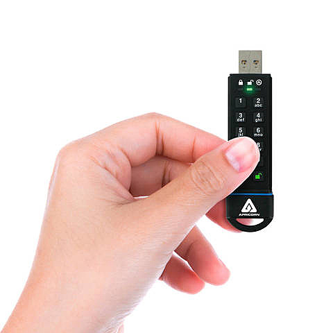 Apricorn ASK3-60GB 暗証番号方式USBメモリ Aegis Secure Key USB 3.0 Flash Drive 60GB