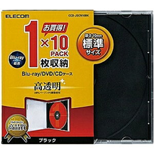 ELECOM CCD-JSCN10BK Blu-ray/ DVD/ CDvP[X/ 1[/ 10pbN/ ubNy݌ɖڈ:񂹁z