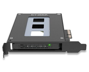 yzICY DOCK MB111VP-B 2.5C` U.2/ U.3 NVMe SSD(7mm)ڗp[ouA_v^ PCIe 4.0 x 4Ή PCIegXbgpy݌ɖڈ:񂹁z