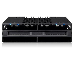 【送料無料】ICY DOCK MB024SP-B 4 x 2.5インチ SAS/ SATA SSD/ HDD搭載用リムーバブルケース 5.25インチベイサイズ トレイレスタイプ【在庫目安:お取り寄せ】