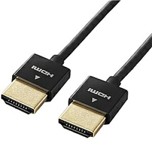 ELECOM DH-HD14SS15BK HDMI�P�[�u��/ �C�[�T�l�b�g�Ή�/ �X�[�p�[�X����/ 1.5m/ �u���b�N�y�݌ɖڈ�:�����񂹁z