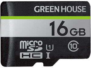 GREEN HOUSE GH-SDM-UA16G microSDHCJ[h UHS-I U1 NX10 16GBy݌ɖڈ:񂹁z