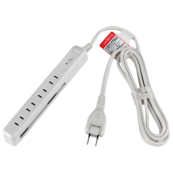 限定数のみ （まとめ）ELPA 耐雷 USB付きタップ 4個口2m ホワイト WLS-402USB（W）1個〔×5セット〕 