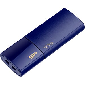 �V���R���p���[ SP128GBUF3B05V1D USB3.0�t���b�V�������� Blaze B05 Series 128GB �l�C�r�[ �X���C�h���y�݌ɖڈ�:�����񂹁z