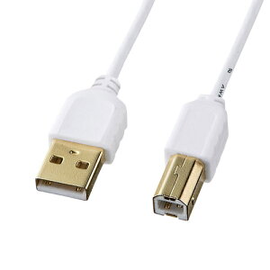 �T�����T�v���C KU20-SL10WK �ɍ�USB�P�[�u���iUSB2.0 A-B�^�C�v�E�z���C�g�E1m�j�y�݌ɖڈ�:�����񂹁z| �p�\�R�����Ӌ@�� USB �P�[�u�� �v�����^ TypeA TypeB