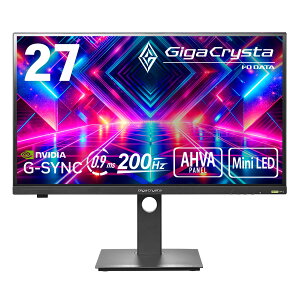 �y�݌ɖڈ�:����z�y���������zIODATA EX-GDQ271JLAQ �Q�[�~���O�t���f�B�X�v���C 27�^/ 2560×1440/ HDMI(HDCP 2.3)×2�ADisplayPort(HDCP 2.2)×1/ �u���b�N/ �X�s�[�J�[�F����/ 200Hz�Ή���Mini LED�̗p�I/ WQHD/ �u��