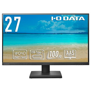 �y���������z�A�C�I�[�f�[�^ EX-CQ270SA ���C�h�t���f�B�X�v���C 27�^/ 2560×1440/ HDMI�ADisplayPort�AUSB Type-C/ �u���b�N/ �X�s�[�J�[�F����/ USB Type-C���ڂŃm�[�gPC�ւ̋��d�\/ WQHD�Ή�/ 100Hz