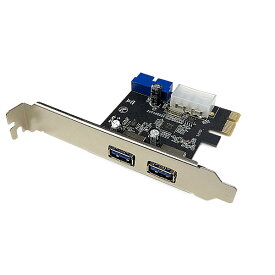 PCI Express to USB 3.0×2＋内部19ピン拡張カード（ペリフェラル電源コネクタ）