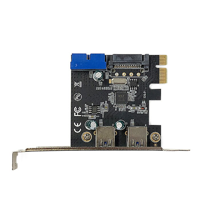 楽天市場 Pci Express To Usb 3 0 2 内部19ピンヘッダ拡張カード Sata電源 パソコンの神様