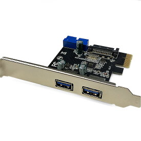 PCI Express to USB 3.0×2＋内部19ピンヘッダ拡張カード (SATA電源)