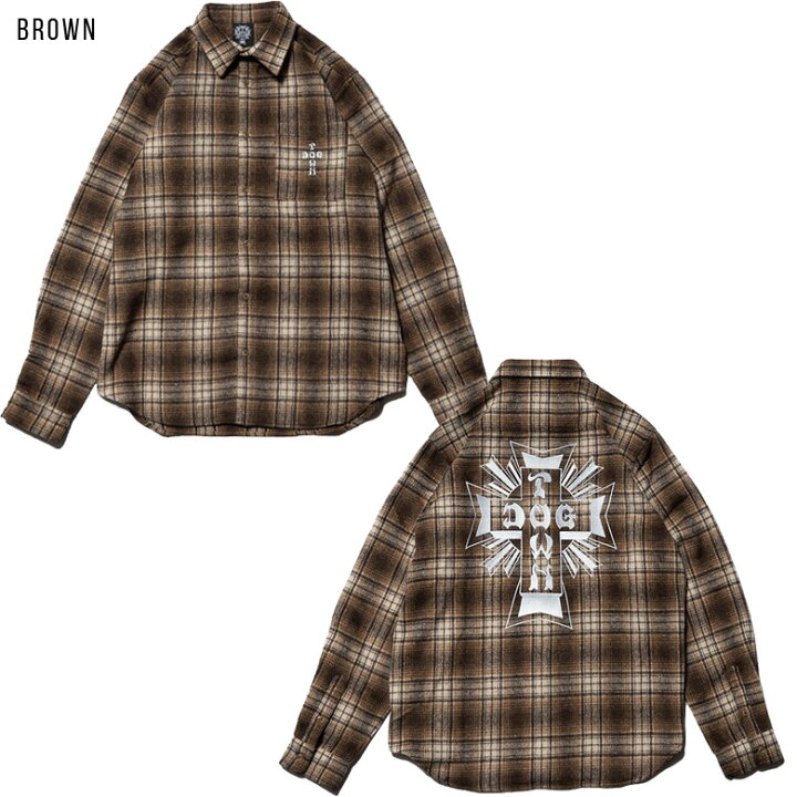 楽天市場】DOGTOWN ドッグタウン クロス ロゴ emb 長袖 シャツ 