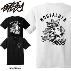 EYEDY アイディー NOSTALGIA ショートスリーブTシャツ 大きいサイズ WHTIE BLACK ホワイト ブラック ビッグシルエット 半袖 プリント かっこいい おしゃれ 人気 安い ブランド ビッグサイズ チカーノ 夕暮れ ストリート系 アメカジ 通勤 通学