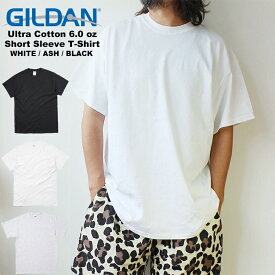 GILDAN ギルダン 2000 Ultra Cotton 6.0 oz Short Sleeve T-Shirt 6.0 oz ウルトラコットン Tシャツ 半袖Tシャツ 無地T ホワイト アッシュ グレー 通勤 通学 無地 ジム スポーツ 運動 アメリカ US 人気 安い ブランド スケート ストリート アメカジ カジュアル