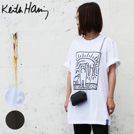 Keith Haring キースへリング Tシャツ S/S TEE C (Holding People)　プリント アート メンズ レディース 軽量 通学 おしゃれ 通勤 大容量 学生 かわいい 可愛い ブラック ホワイト キースへリング キース 人気 ブランド 高校生 大人