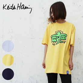 Keith Haring キースへリング Tシャツ プリント Keith Haring S/S TEE G (Badman) アート メンズ レディース 軽量 通学 おしゃれ 通勤 大容量 学生 かわいい 可愛い 黒 ブラック イエロー ホワイト WHITE キースへリング キース 人気 ブランド 高校生 大人