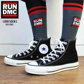 RUN-D.M.C.（ラン・ディーエムシー） RUN DMC グレー ブラック レッド ソックス ハイソックス Socks 靴下 メール便送料無料 ストリート メンズ HIPHOP ヒップホップ アウトドア アメリカ US USA オフィシャルマーチャンダイズ インポート ブランド 人気