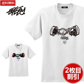 送料無料 EYEDY アイディー HANDSHAKE メンズ 半袖 tシャツ ブランド 大きいサイズ おしゃれ ストリート 綿 コットン スケート XL XXL XXXL 3l ホワイト 白 デザイン プリント Tシャツ 半袖 かっこいい 人気 安い アメカジ ストリート アウトドア 夏物