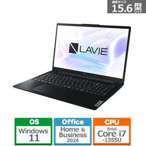 Vi@NEC m[gPC LAVIE N15 Slim PC-N157DGAB[15.6^ | tHD | Core i7 | 16GB | 256GB | Windows 11 | Office H&B | J[ubN] t