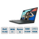 新品　Inspiron 15 Ryzen 5 7530U( Core i5 同等性能)・16GBメモリ・512GB SSD搭載モデル [カーボンブラック]