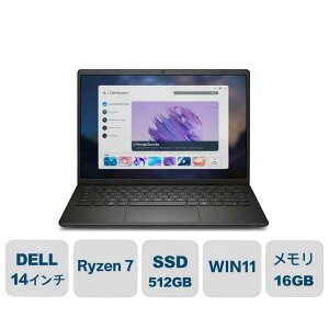 �V�i DELL �f�� �m�[�g�p�\�R�� Dell 14 14�^ FHD+/ Ryzen 7 250 ( Core i7 �������\)/ ������ 16GB/ SSD 512GB/ Windows 11/ Web�J�����@�J�[�{���u���b�N
