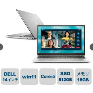 �V�i ���Ԍ���@DELL �f�� �m�[�g�p�\�R�� Dell 14�^ FHD+/ Core 5 120U ( Core i5 �������\)/ ������ 16GB/ SSD 512GB/ Windows 11/ Web�J����/ �v���`�i�V���o�[