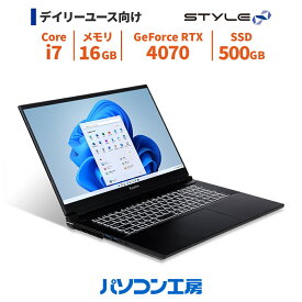 ポイント5倍 ノートパソコン 新品 17.3型WQHD/Core i7-13700HX/RTX 4070/16GB/500GB SSD/Windows 11 BTO