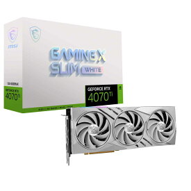 MSI GeForce RTX 4070 Ti GAMING X SLIM WHITE 12G GeForce RTX 4070 Ti 搭載 グラフィックスカード