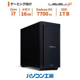 ゲーミングPC 新品 Core i7-14700KF+水冷/Radeon RX 7700 XT/16GB/1TB SSD/Windows 11 BTO レベルインフィニティ