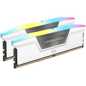 Corsair CMH32GX5M2E6000C36W VENGEANCE RGB 32GB (2x16GB) DDR5 DRAM 6000MHz C36 �������L�b�g �z���C�g