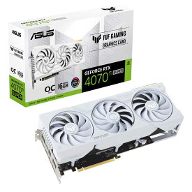 ASUS TUF Gaming GeForce RTX 4070 Ti SUPER 16GB GDDR6X White OC Edition 搭載 グラフィックスカード