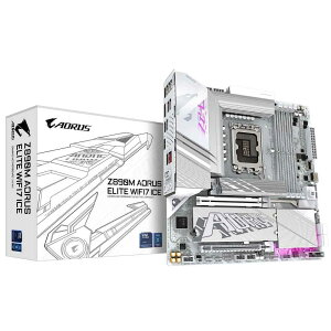GIGABYTE Z890M AORUS ELITE WIFI7 ICE Intel Z890�`�b�v�Z�b�g���� Micro ATX�}�U�[�{�[�h