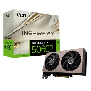 MSI GeForce RTX 5060 Ti 8G INSPIRE 2X OC NVIDIA GeForce RTX 5060 Ti OtBbNXJ[h 8GB GDDR7 ڃf