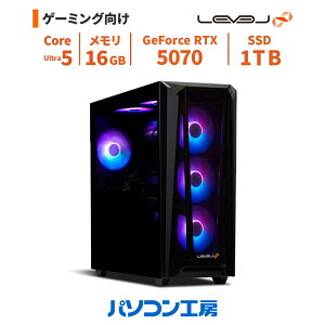 Q[~OPC Vi Core Ultra 5 vZbT[ 225F/RTX 5070/16GB/1TB SSD/Windows 11 BTO xCtBjeB