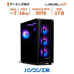 Q[~OPC Vi Core Ultra 7 vZbT[ 265F/RTX 5070/16GB/1TB SSD/Windows 11 BTO xCtBjeB