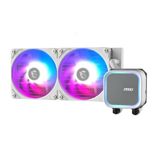 MSI MAG CORELIQUID A13 240 WHITE |vwbhƃt@ɃAhTuRGB LED𓋍ځB̌^CPUN[[ 240mm zCg