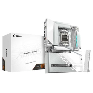 GIGABYTE X870 AORUS STEALTH ICE AMD X870�`�b�v�Z�b�g���ځAAMD Ryzen 9000/8000/7000�V���[�Y�v���Z�b�T�ɑΉ�����ATX�}�U�[�{�[�h�B