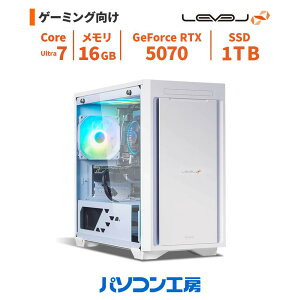 3�N�ۏ� �Q�[�~���OPC �V�i Core Ultra 7 265F/RTX 5070/16GB/1TB M.2 SSD/Windows 11