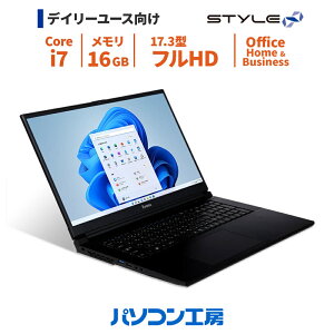ノートパソコン 新品 Office Home & Business/17.3型/Core i7-13700H/16GB/500GB SSD/Windows 11 BTO Office付き