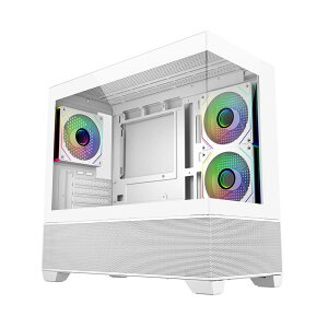 COOLER MASTER Elite 490 White 270°�I�[���K���X�r���[��p���\���t���Ɉ����o���R���p�N�gMicroATX�P�[�X�E�z���C�g���f��