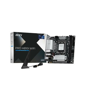 MSI PRO H810I WIFI ��2����Intel Core Ultra�ɑΉ������R���p�N�g��Mini-ITX�}�U�[�{�[�h�ł��BWi-Fi 7�APCIe 5.0�ADDR5������