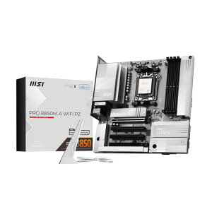 MSI PRO B850M-A WIFI PZ AMD Ryzen 9000�V���[�Y�Ή��A�z���C�g�V���o�[�q�[�g�V���N�ƃz���C�gPCB���̗p����Micro-ATX�}�U�[�{�[�h�ł�