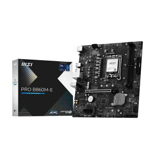 MSI PRO B860M-E (�p�\�R���H�[���胂�f��) ���i�����ނƃV���v���ȃf�U�C�����̗p����Micro-ATX�}�U�[�{�[�h