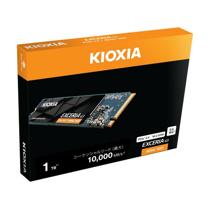 楽天市場】KIOXIA SSD-CK1.0N5G3/J EXCERIA G3 1TB KIOXIA SSD EXCERIA 